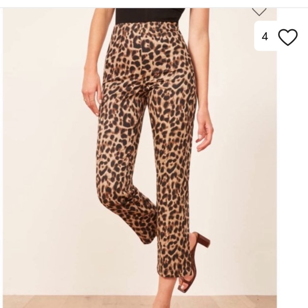 Reformation leopard pants